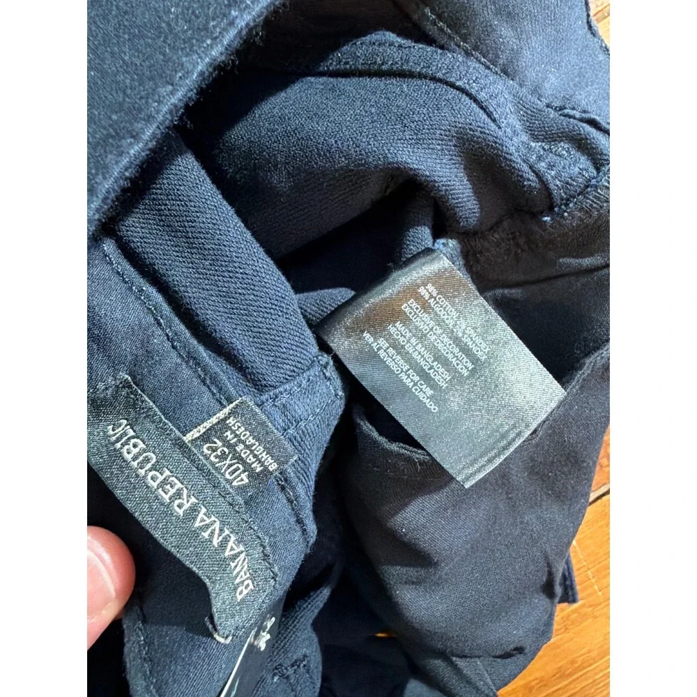 Banana Republic‎ 5 Pocket Pant Mens 40x32 Black Straight Fit Stretch Chino NEW
